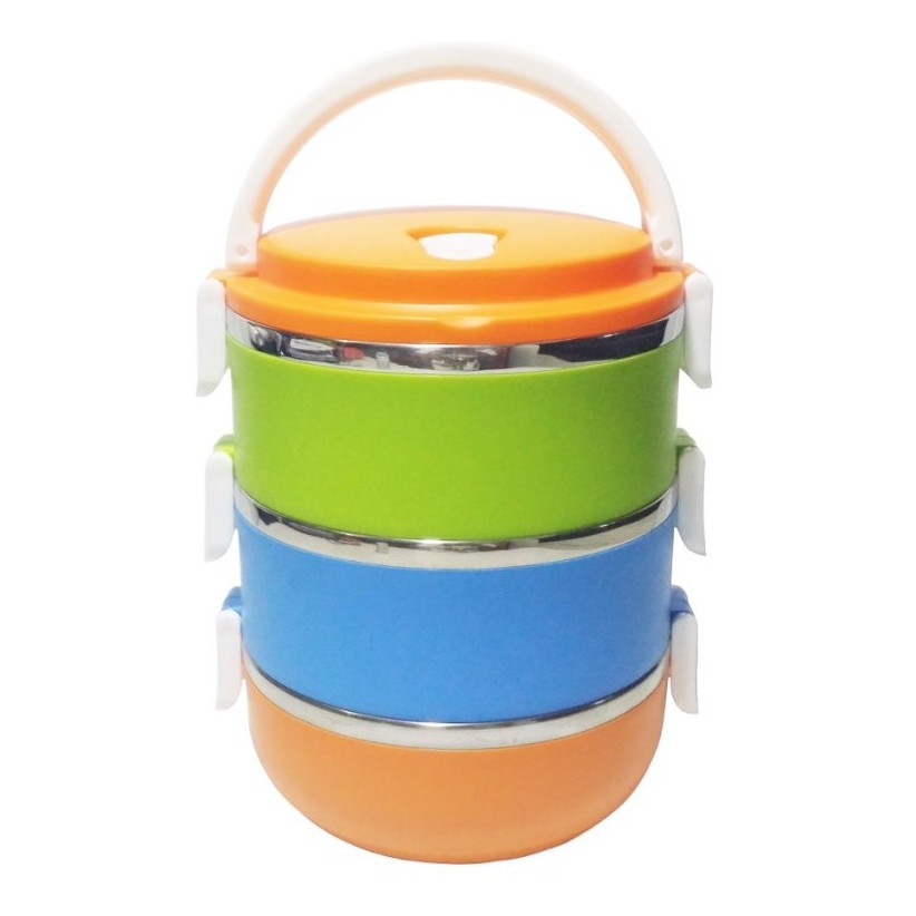 Lunch Box Korean Candy 3Tier Stainless Steel Lunch Box (Multicolor) Shopee Philippines