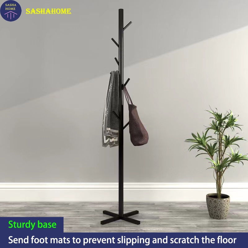 Stand Coat Rack Hanging Pole Rack Metal Clothes Hanger 170cm For living ...