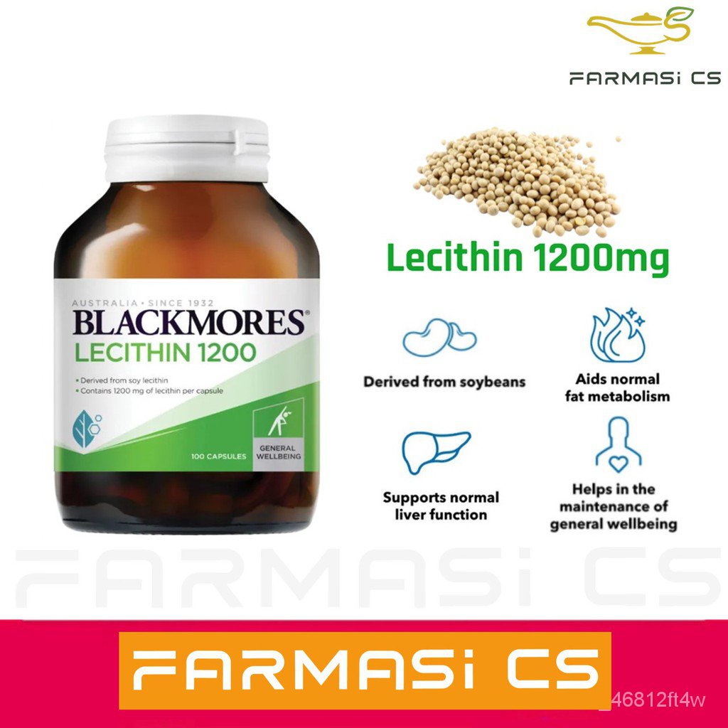 BLACKMORES Lecithin 1200mg 100 capsules EXP02/2024 [ Liver fat ] ZCIH
