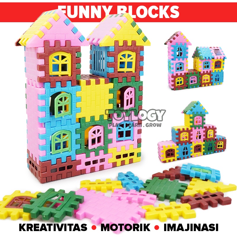 Educational Toys Kids Puzzle House Cube Funny Blocks Blocks Happy Kids ...