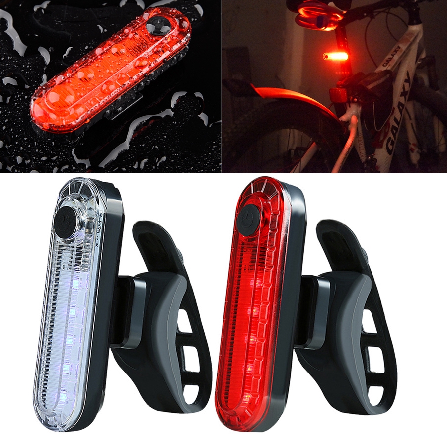 LED Bicycle Light Water Resistant USB rechargeable bike light white and red colors Shopee Philippines