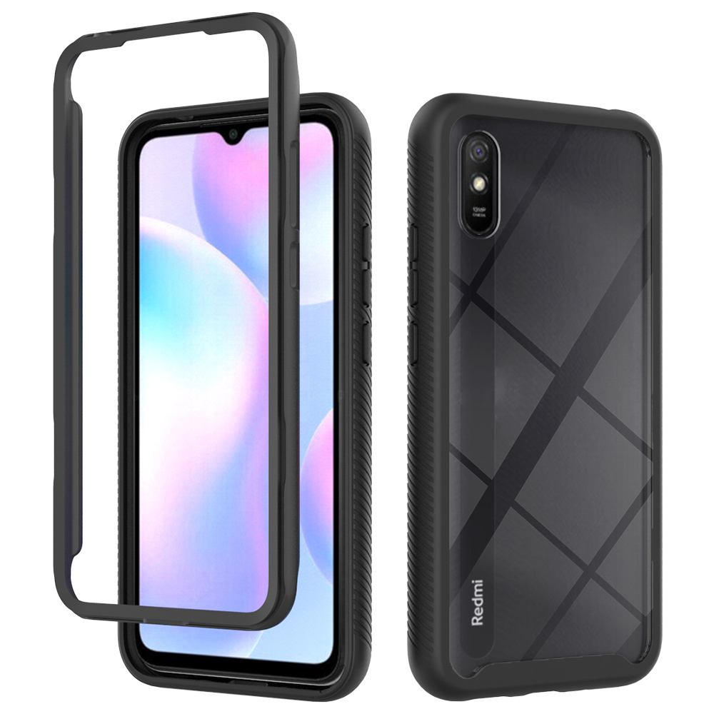 For Xiaomi Redmi 9A 9C Full Body Clear Transparent Bumper Shockproof  Hybrid Armor Phone Case Cover