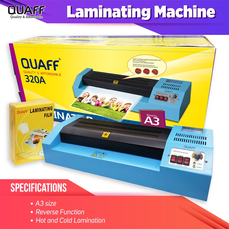 A3 A4 Quaff Laminator Machine Hot Cold Reverse 220v Heavy Duty