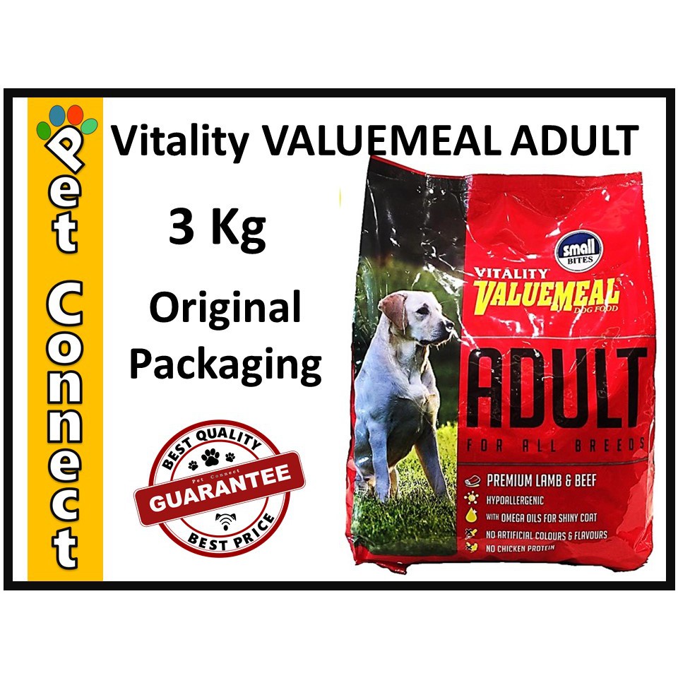 Vitality VALUEMEAL Adult 3Kg ORIGINAL PACKAGING Hypoallergenic Lamb