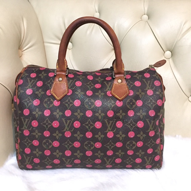 Louis Vuitton Cherry Brown Monogram Coated Canvas and Vachetta