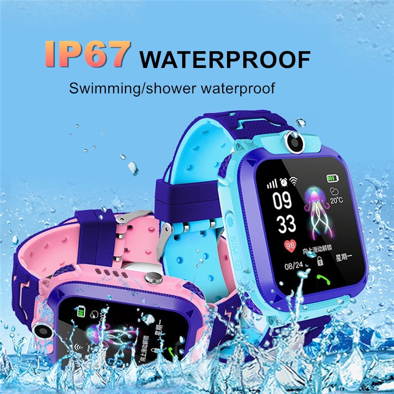 IP67 swimming Waterproof children s smart watch 1.44 inch phone touch screen GPS SOS