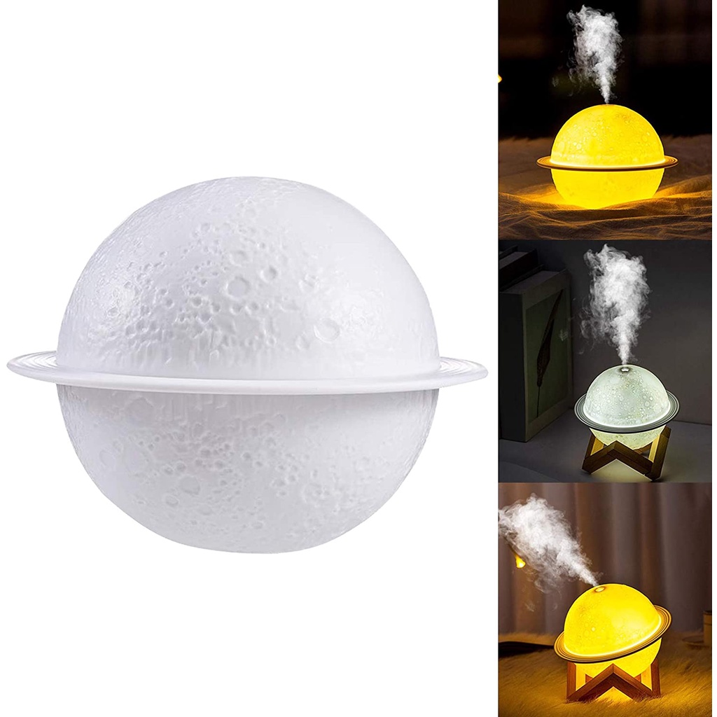 Planet Humidifier Night Light -2 in 1 Moonlamp USB Aroma Diffuser with ...