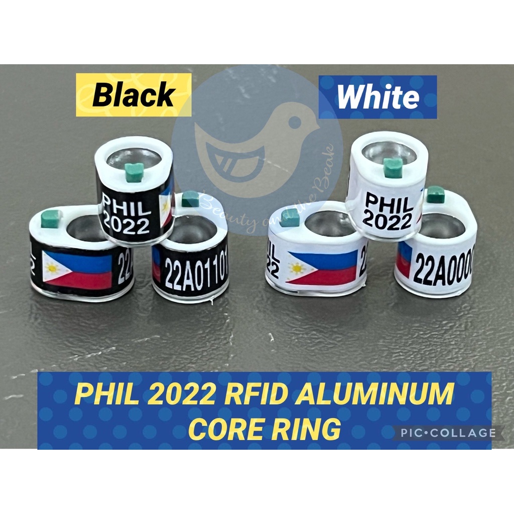 5 Pieces PHIL 2022 RFID Aluminum Core Rings 8mm Black and White ...
