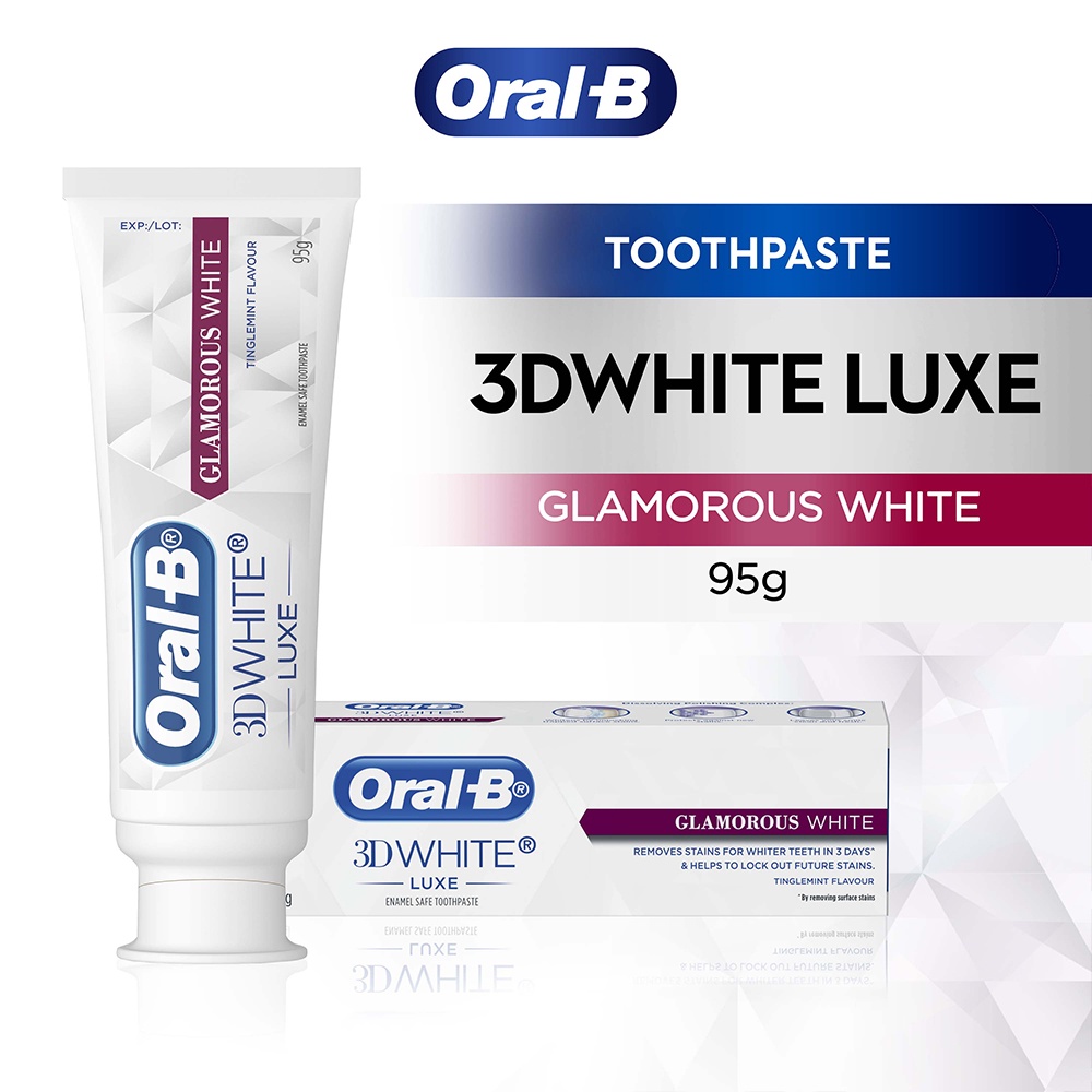 Oral-B 3D White Luxe Diamond Glamorous Toothpaste 95g | Shopee Philippines