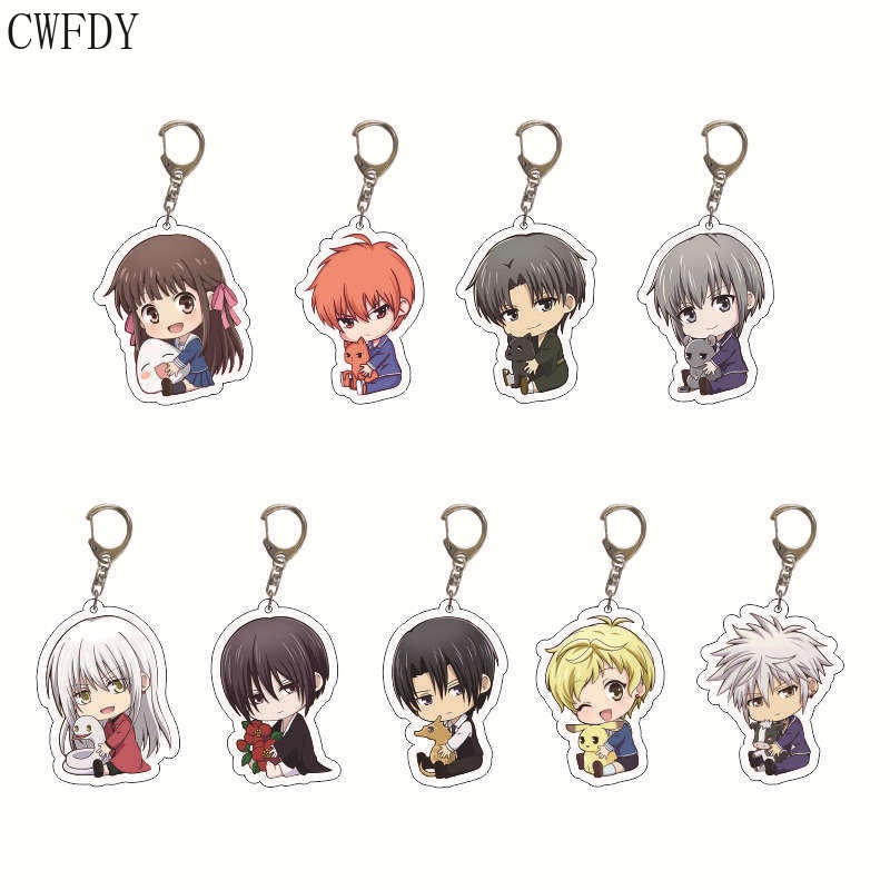 CAnime Fruits Basket Keychain Honda Tohru Souma Kyo Yuki Sohma Ayame