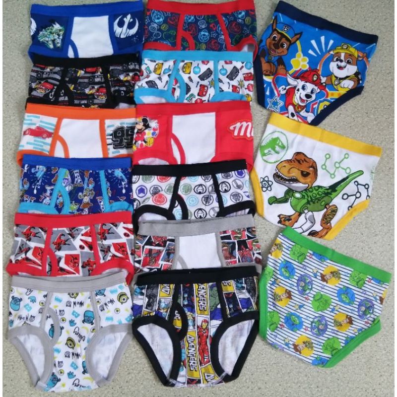 1pc cartoon character brief kid's /boy's (1-9yrs old) cotton brief underwear