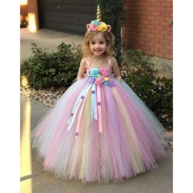 Unicorn dress for 2024 7 year old