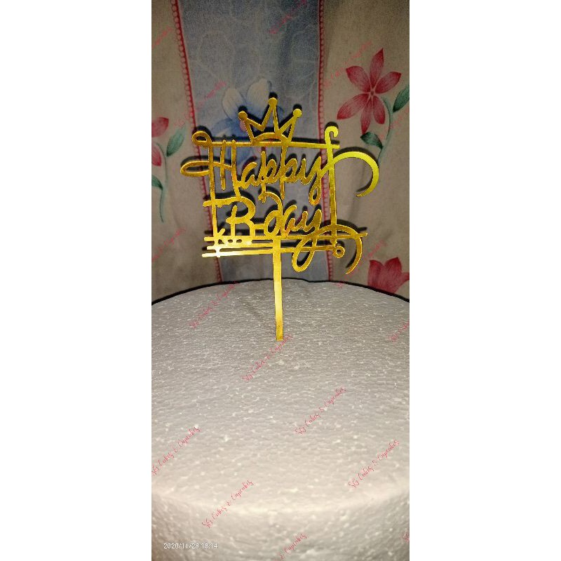 Acrylic Happy Birthday Cake Topper | Shopee Philippines