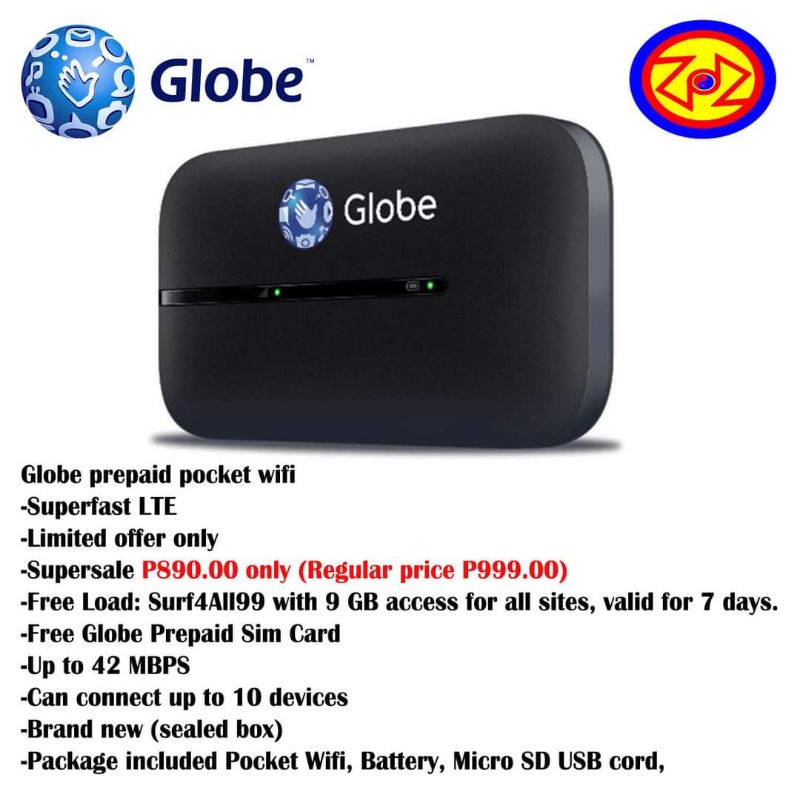 Globe Mobile Ultra Fast LTE Pocket Wifi Brand New Super Sale Shopee Philippines