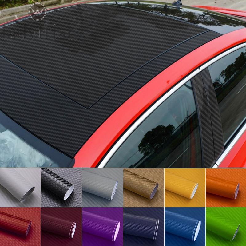 127cmx30cm Silver 3D Carbon Fiber Vinyl Car Wrap Sheet Roll Film ...