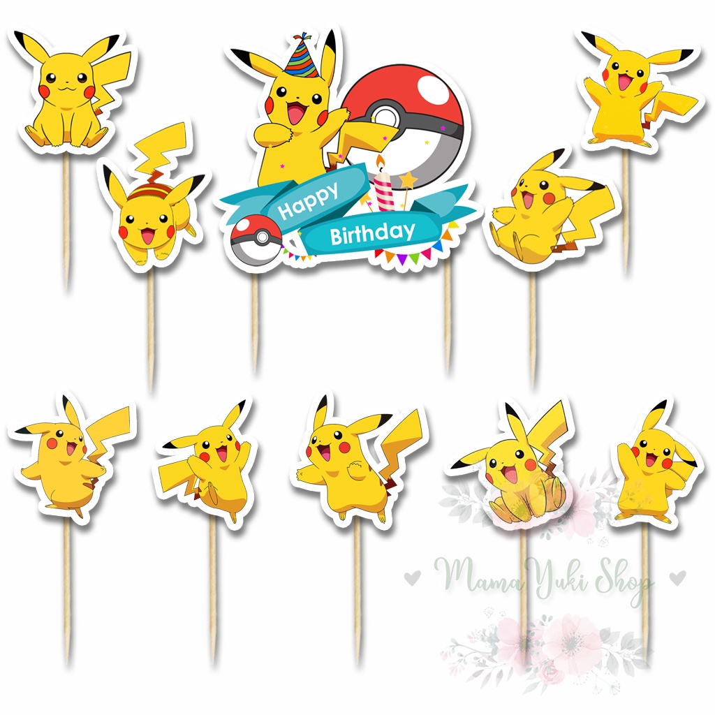 Pikachu Cartoon Character Birthday Cake Topper | Shopee Philippines