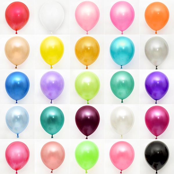 (isi 100pcs /5") Wholesale 5 Inch Metallic Latex Balloons (100 Balloons