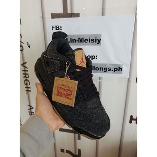 OG batch Levi s x AJ4 Black Denim AQ2571 001 sneakers for man women size36 46 shoes for man women Shopee Philippines