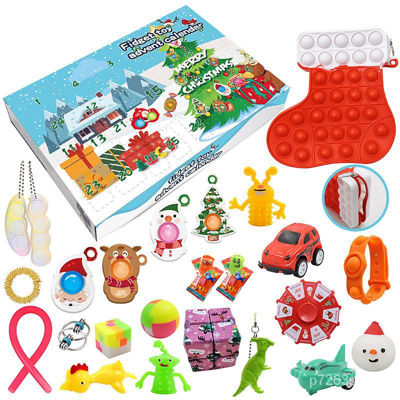 Fidget Advent Calendar Pop It Simple Dimple Kids 24 Days Countdown To