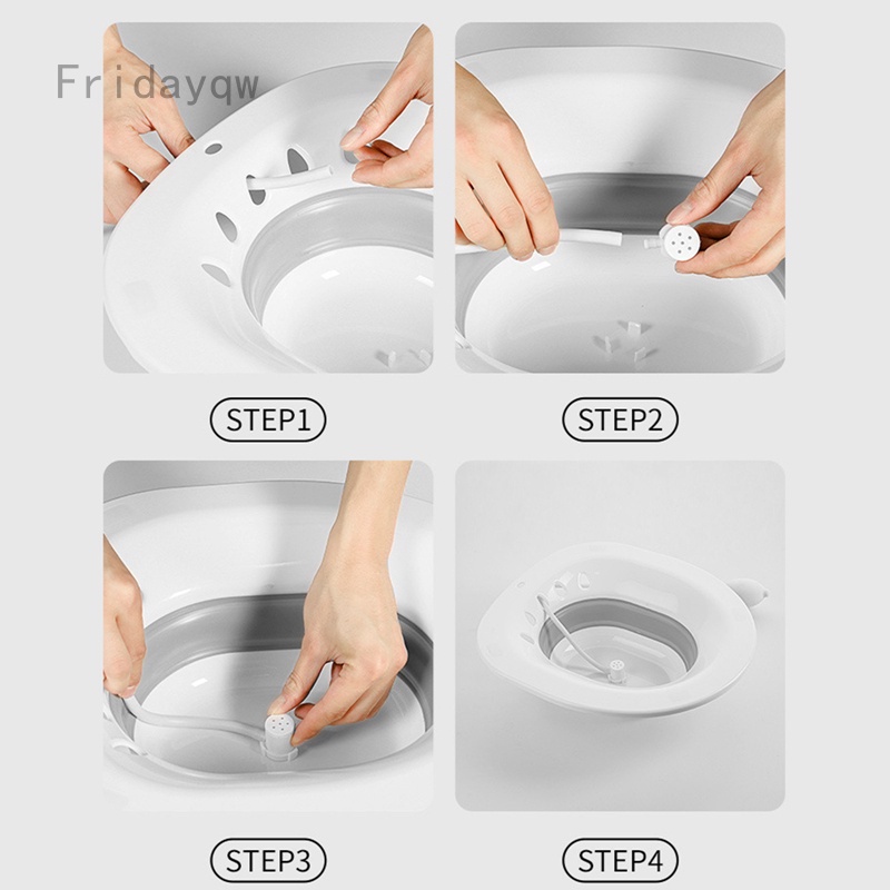 Fridayqw Sitz Bath for Toilet Seat Postpartum Care, Soothes Hemorrhoids & Perineum Yoni Steam