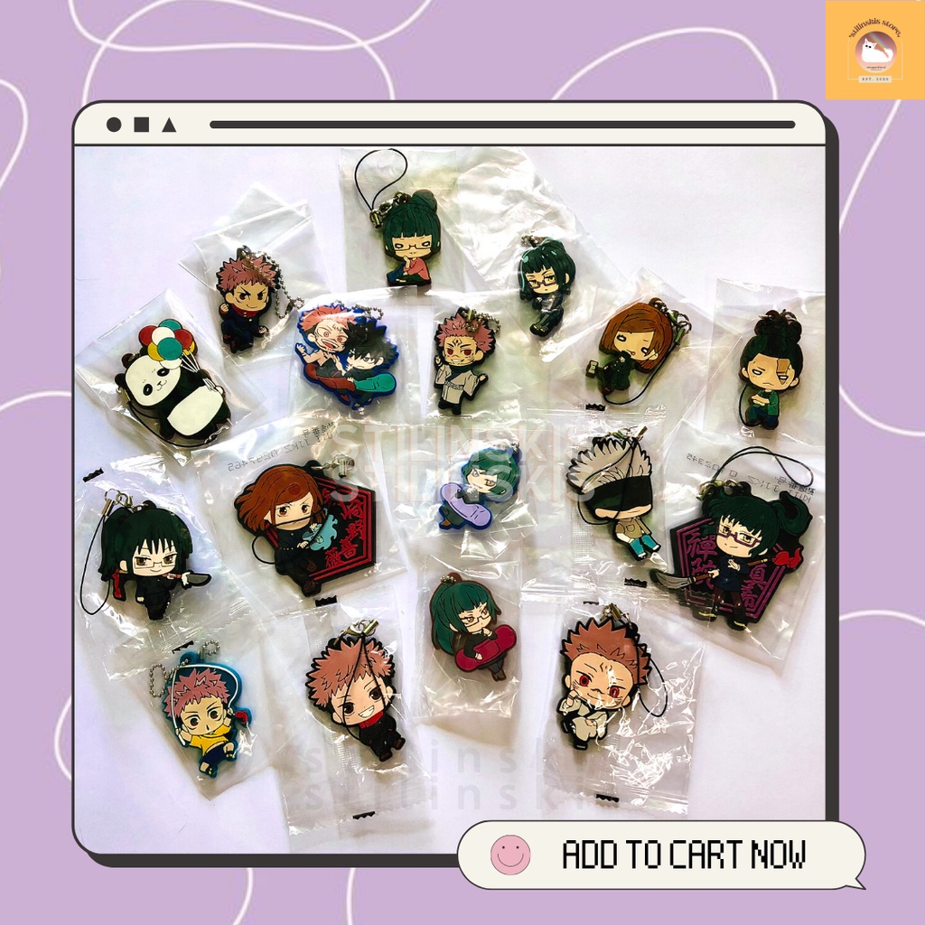 Jujutsu Kaisen Jjk Anime Assorted Pvc Rubber Keychains Shopee