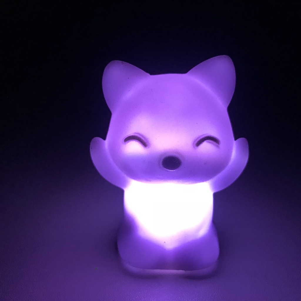 Hot Sale LED Fox Night Light Home Bedroom Desktop 7 Changing Colors