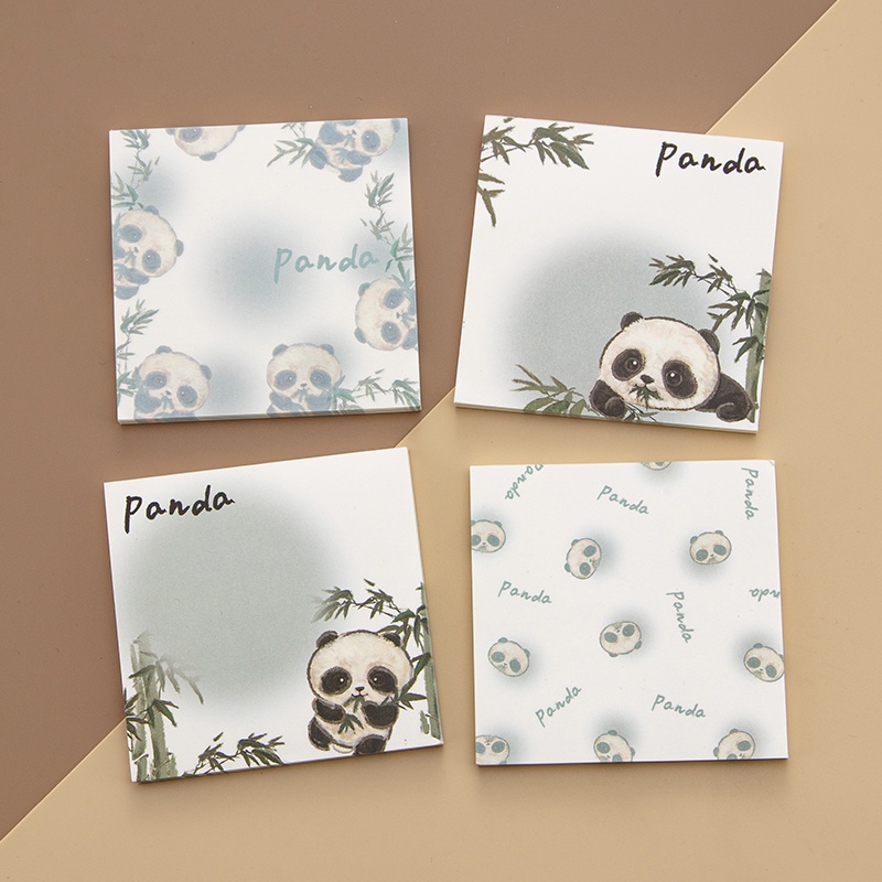 50 Sheets Lovely Panda Series Sticky Notes Student Portable Square Note ...