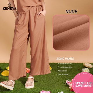Zeneya Boho Challis Square Pants For Women Ladies Culottes High Waist Wide  Leg Pants Casual Wear