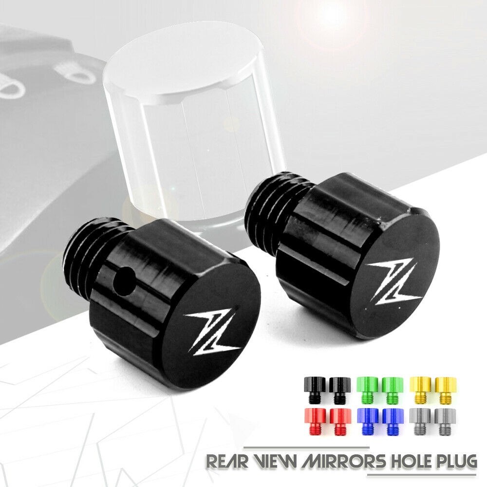 Motorcycle CNC M10*1.25 Mirror Hole Plug Screw Bolts Covers Caps ...