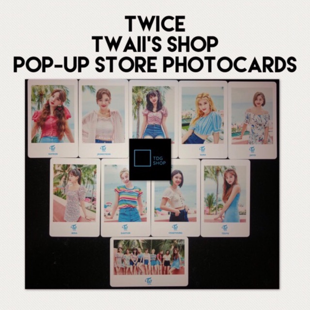 Newest TWICE Twaii LIMITED Pop-Up Store Photocard Set