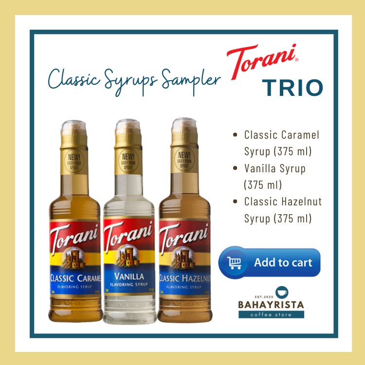 Torani Syrups (TRIO Classic Syrups Sampler) Shopee Philippines