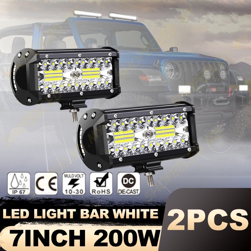 Super Bright 7inch 120w LED Light Bar Spot Flood Combo LED Lights