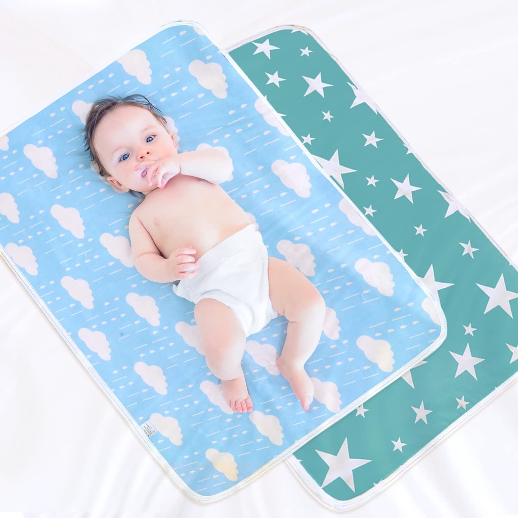 iBaby Baby Diaper Changing Mat Soft Cotton Large Diaper Changer For Newborn Waterproof Changing