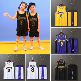 Lakers BRYANT #24 White Kids NBA Jersey