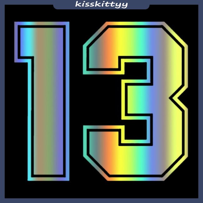 Kisskittyy Car Sticker Number 13 Funny Car Sticker Creative Colorful ...