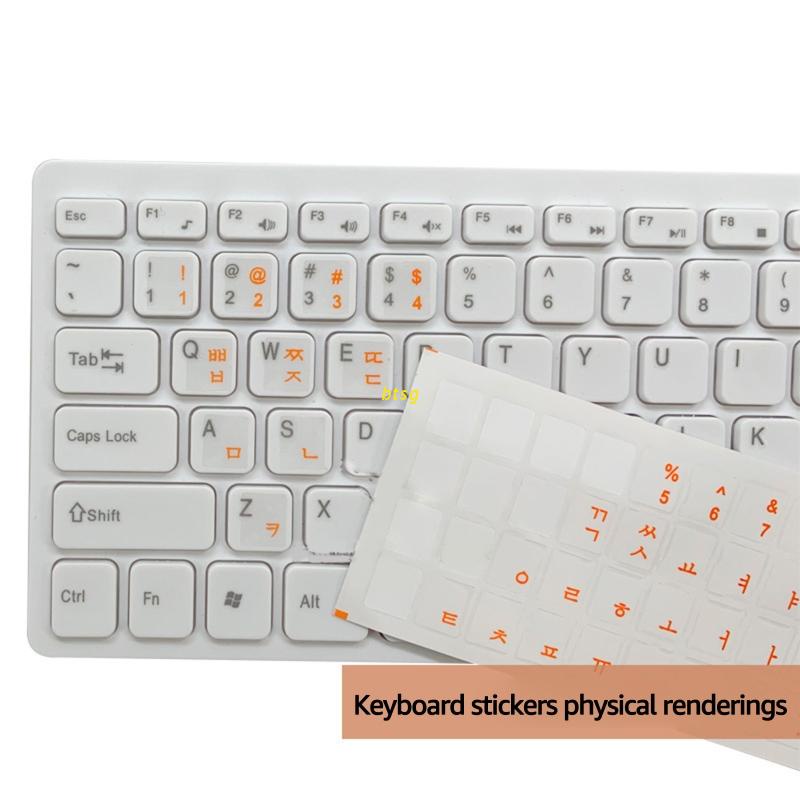 btsg PVC Desktop Keyboard Sticker Korean Keyboard Sticker PVC Keyboard ...