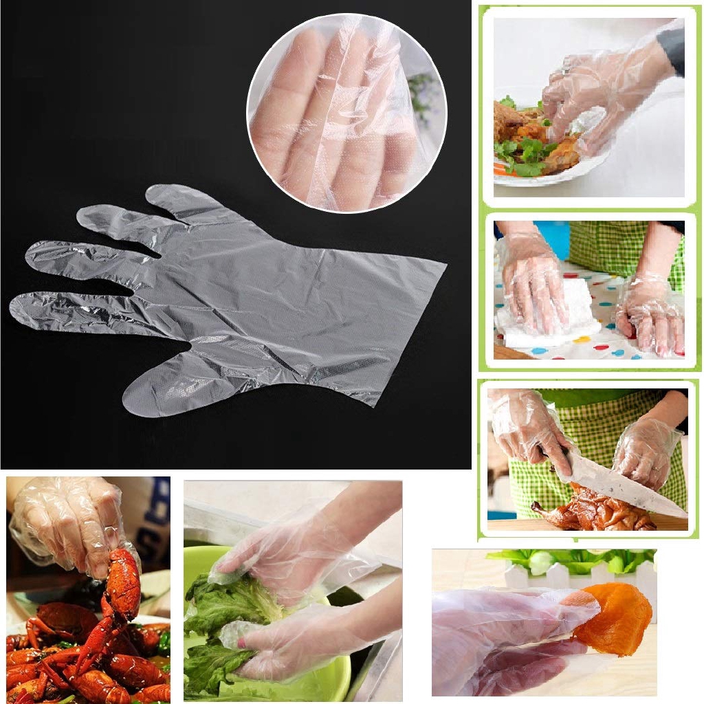 Clear plastic food 2024 service gloves