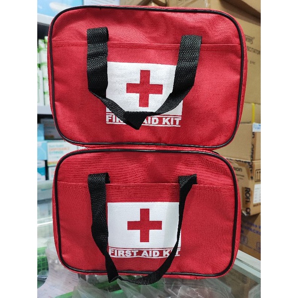 FIRST AID KIT BAG, SIZE L26 x W10x H19 CM, WITH POCKET INSIDE Shopee