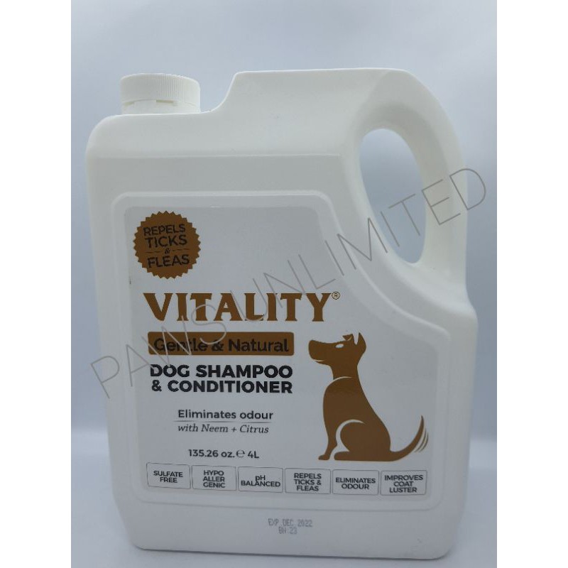 Vitality Dog Shampoo & Conditioner 4L Shopee Philippines