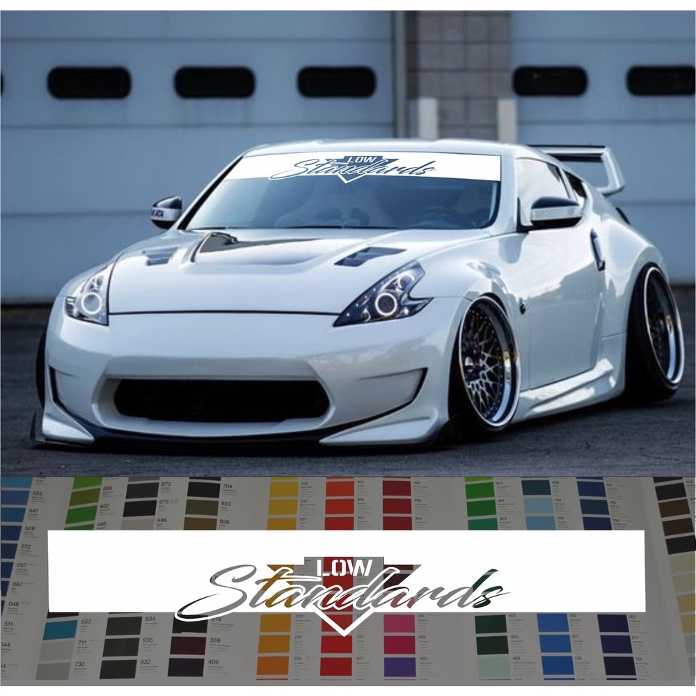 Low Standards Banner Windshield Sticker Decal rauh welt style 2018 car