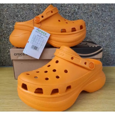 Orange bae crocs new arrivals