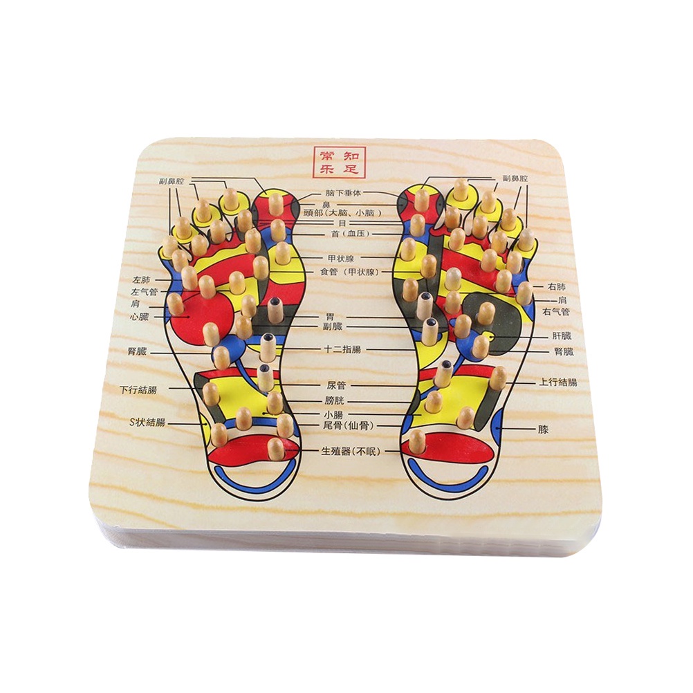 Wooden Foot Massage Board Acupoint Foot Massager Reflexology Chart ...