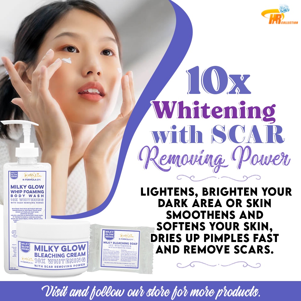 Bella Skin Milky Series ( Body Wash, Bleaching Soap & Bleaching Cream )10x Whitening, Scar