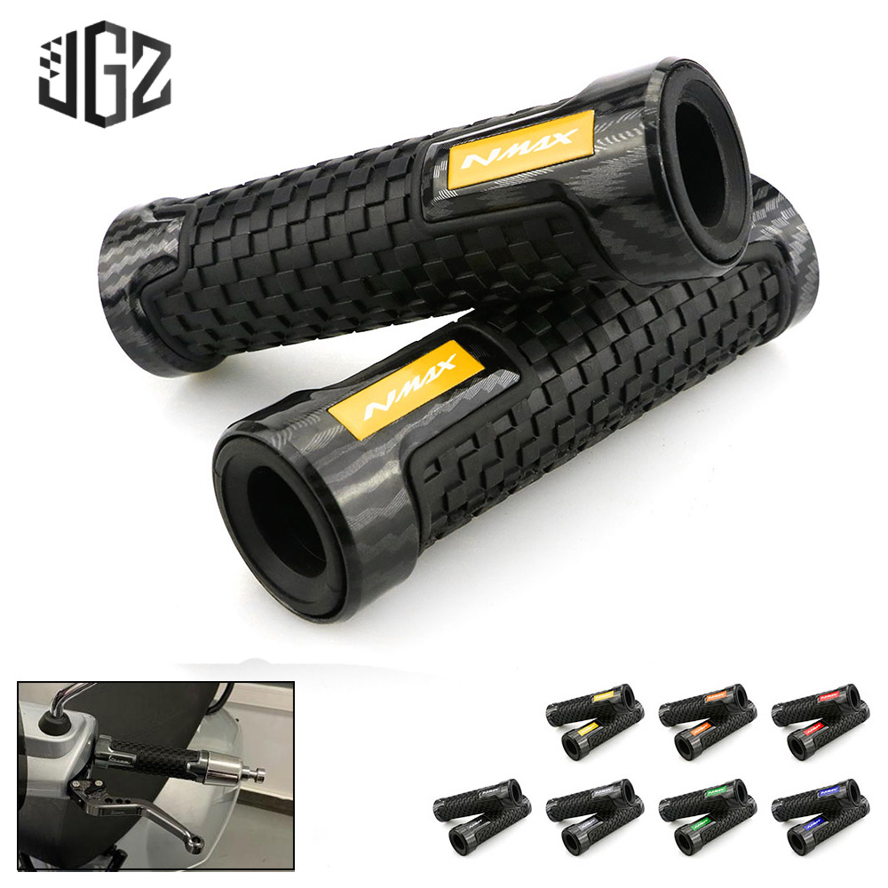 NMAX Motorcycle Carbon Fiber Pattern Grip Rubber Gel Hand Grips ...