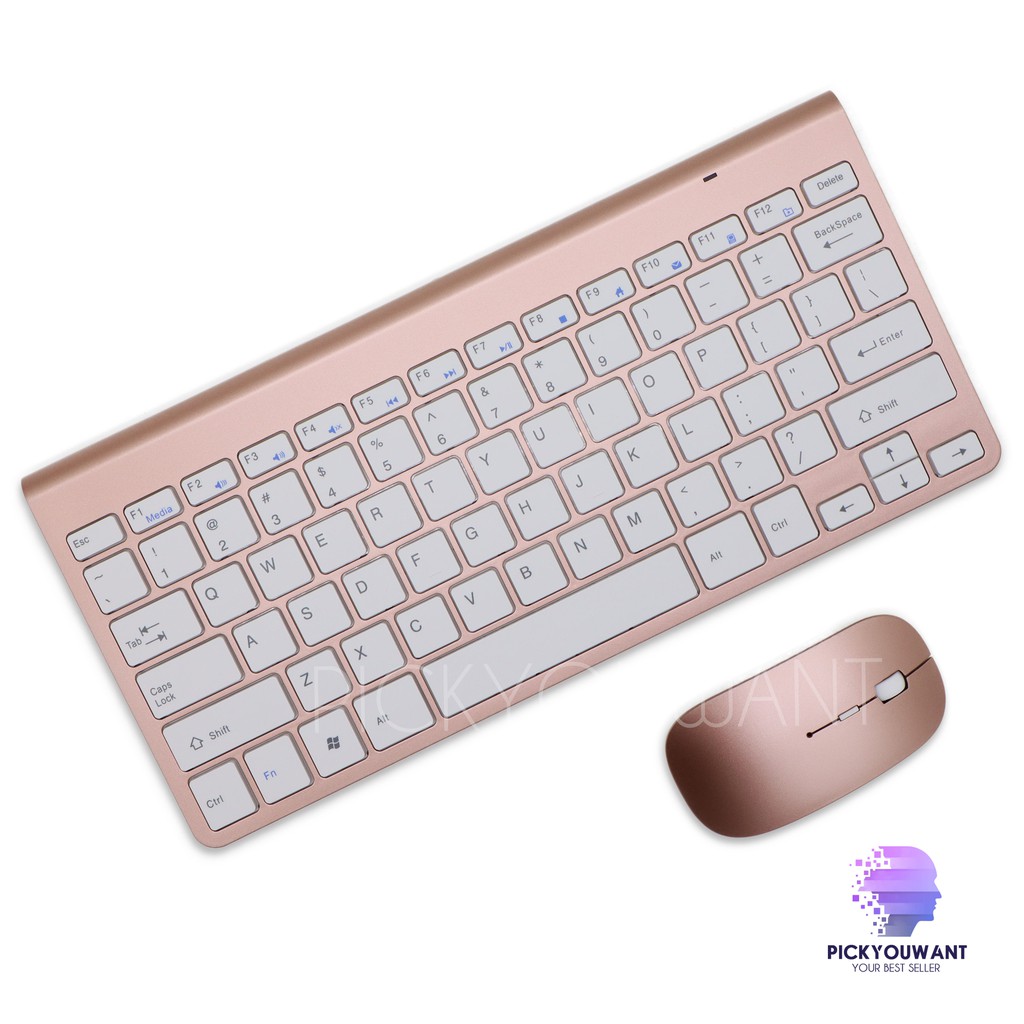 2.4 GHz Wireless Keyboard Slim Multmedia Keyboard with mouse | Shopee ...