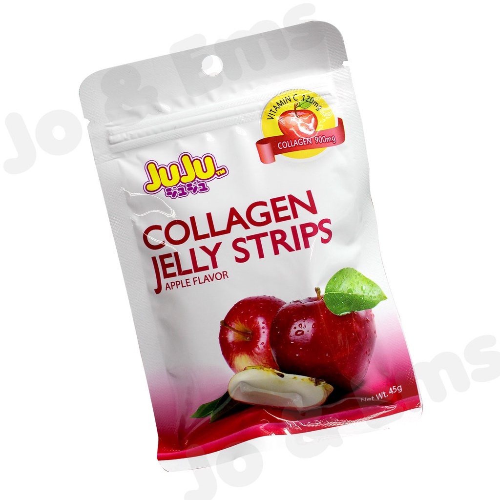 Juju Collagen Jelly Strips Apple Flavor 45g - Collagen candies with Vitamin  C