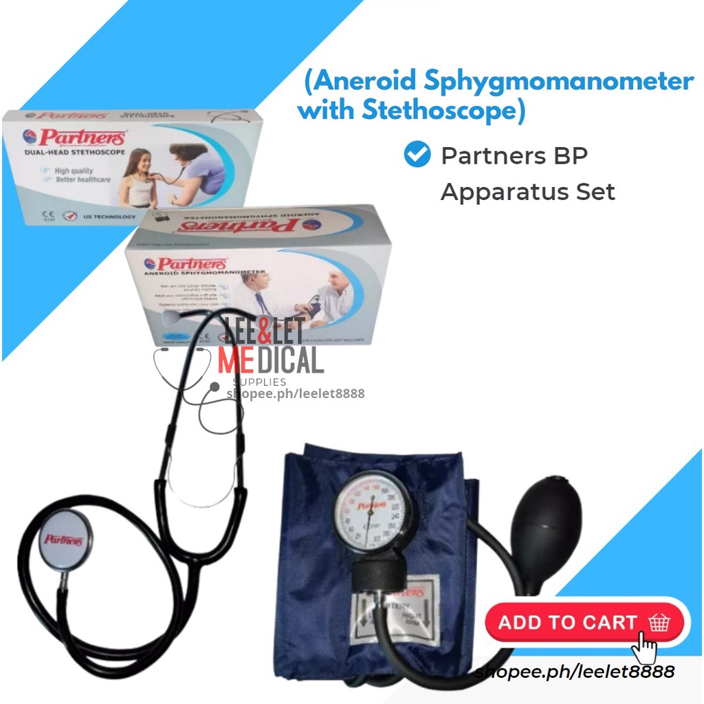 Partners BP Apparatus Set (Aneroid Sphygmomanometer with Stethoscope) Shopee Philippines