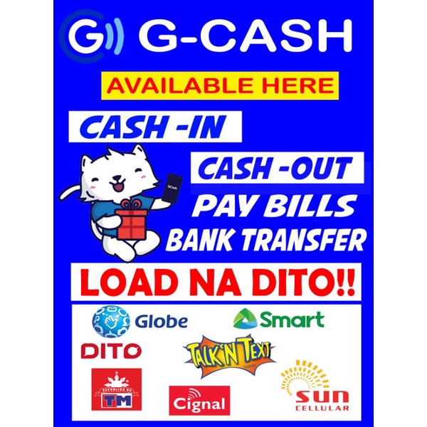 Gcash Tarpaulin Paybills & Rates 