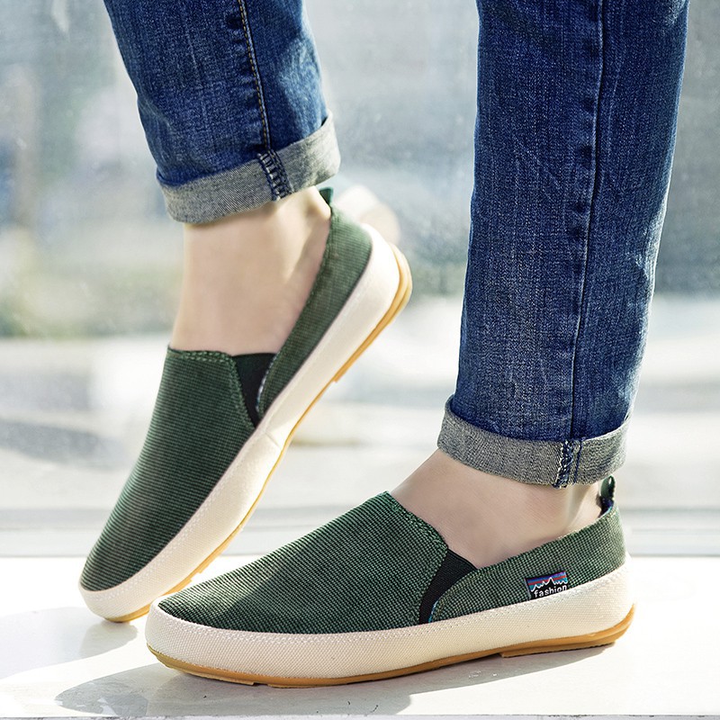 Canvas shoes slip on mens sales
