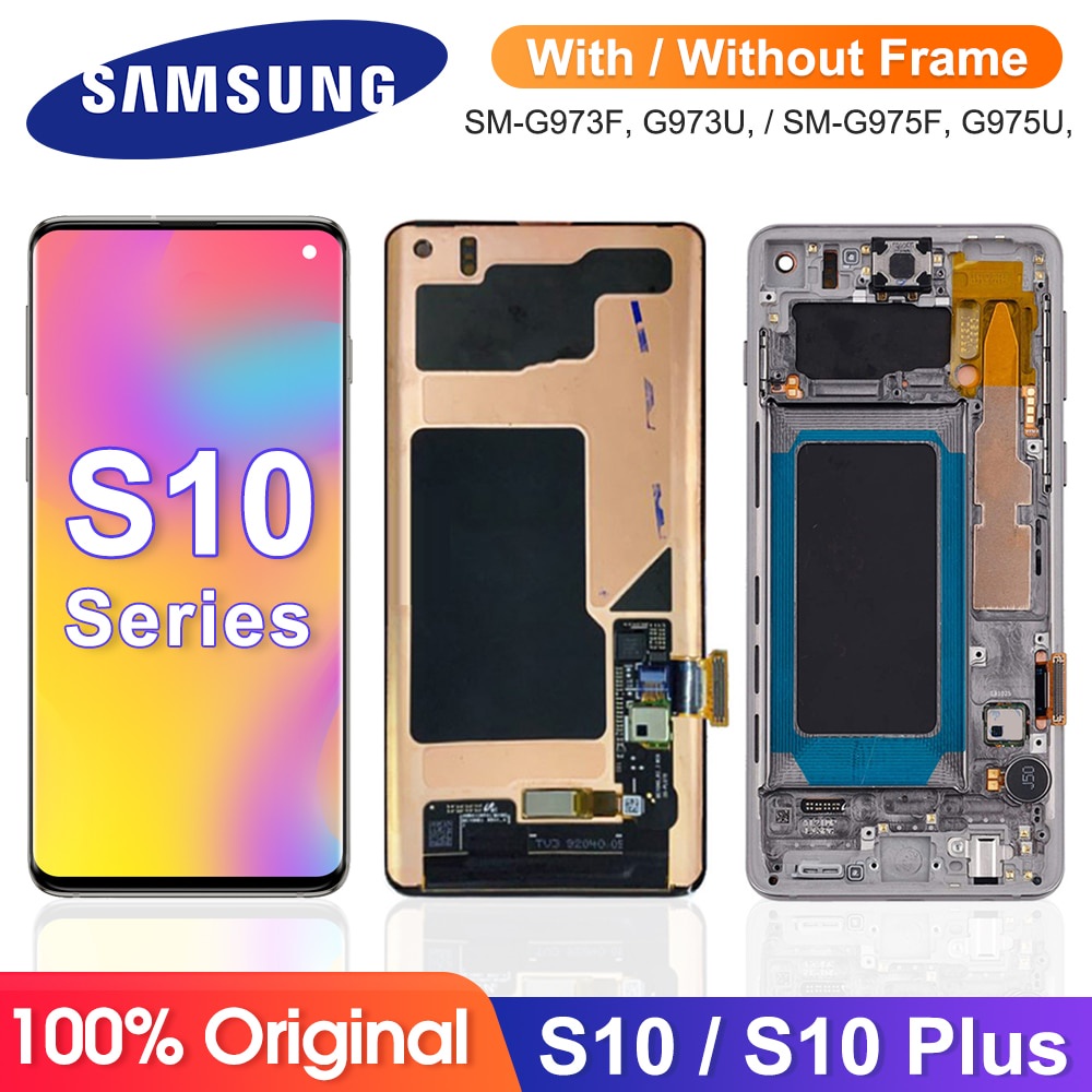 Original Display Screen with Frame for Samsung Galaxy S10, for Samsung ...